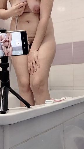 Sexy Latina Shaves Her Legs. Hairy Brunette Big Tits Big Ass.