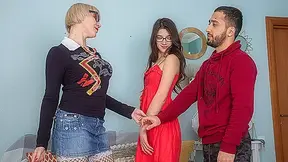 Legal-age couple getting taught by a horny teacher