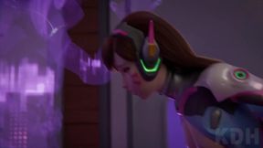 Animated Teen Gamer Girl Dva Creampied