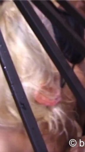 Thrilling moment from &quot;Blowbang with blindfolded MILF Michelle&quot;