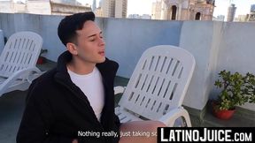 LatinoJuice.com - Leo Blue & Dimitri Star - Latino babe Dimitri Star gobbles Leo Blue