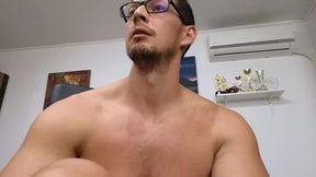 Naked Flexing and Chatting with a Newbie