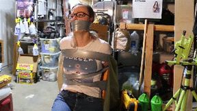 Cruelly taped up to a chair and wraparound tape gagged, Summer will spend the hours in a dark basement until she gets rescued!