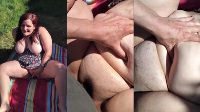 BBW MILF squirts then gets a creampie on the way
