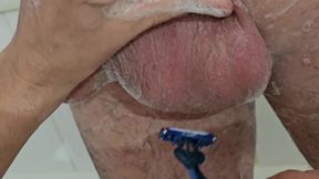 Shaving His Dick and Balls