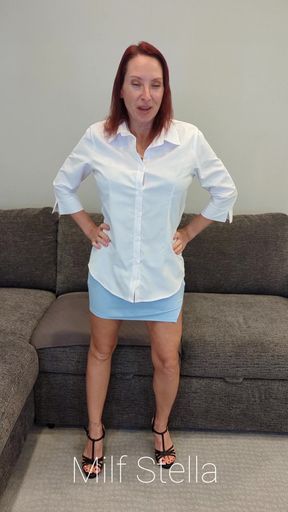 White Blouse Try on