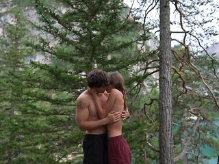 Nature inspired us and we couldn't resist. Kisses. touches, everything felt right in that moment.