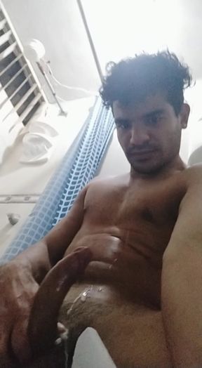 Young Latino jerks off showing his worn underwear rich complication of 3 straws with a lot of semen