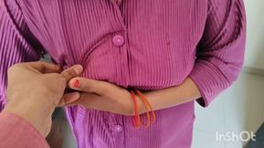 My big stepsister was angry, we shared single bed, full Hindi Audio