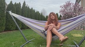 Milf In A Hammock Aldo Sandal Dangle And Slap