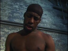 Black gay stud sucks his partner's tool before fucking