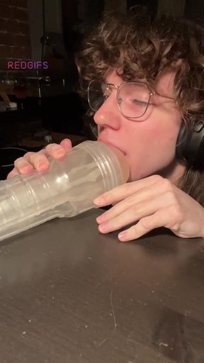 Masturbating trans woman with a big dick enjoys her solitude