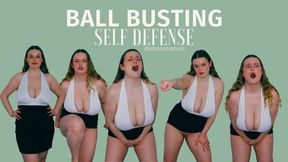 Ball Busting Self Defense Demonstration - Darcy James - I am training a woman on how to drop a male opponent. I show thorough examples and react like the man would! - Ballbusting, CBT, POV, Femdom, Descriptive, Instructional