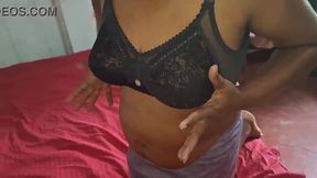 Asian MILF surprised by husband's intrusion during solo play