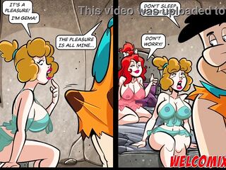 Fucking two virgins babe at the same time! Flintstones Toons porn
