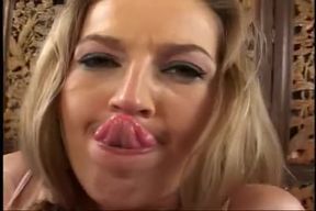 Horny blonde MILF is an ass licking pro!