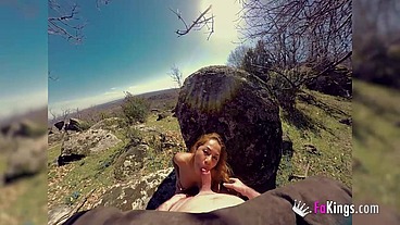 Submissive servant awards her lord with a great medieval blowjob and fuck