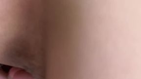 Rubbing her ass with my tool