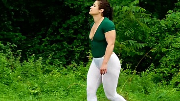 Thong Leotard Camping Trip