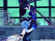 Genshin Impact - FUTA Mona Facefucks Ganyu Hentai