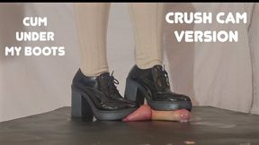 Cock Trampling Shoejob in Chunky Patent Boots