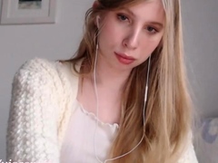 Tranny with big tits tugs on her big cock