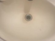 MASSIVE LOAD SHOT INTO THE SINK AFTER WORK