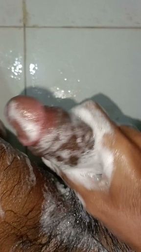 Penis Cleaning while bathing   Clip 1