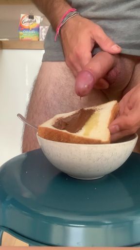 Spectacular moment from &quot;Nutella, milk and dick breakfast food&quot;