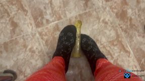 Young Man in Leggings Masturbates