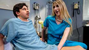 ”Big Boobed t-girl nurse handles patients boner”