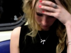 Amazing Upskirted Babe With A Big Surprise