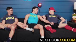 NextDoorXXX.com - Masyn Thorne Nico Coopa share Kyle Fletcher's cock