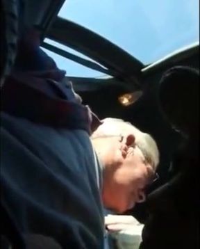 Blowjob in the Car with a Young Stud and an Older Gentleman