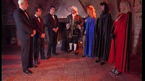 Orgy at the Count&#039;s House: 3 Sluts Get Ass-fucked in Doggy Style