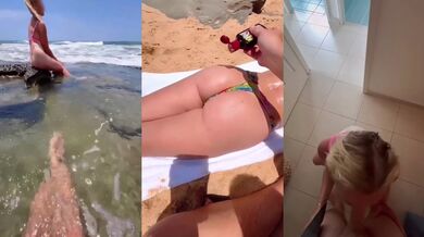 Cheating Wife Gets Beach Sex By Random Stranger With Cum Dripping On Body