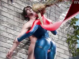 Super Gal Subdues and Extracts Milk from a Homeless Stud's Jock - Magikal3D