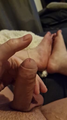 Wanking My Small Uncut Cock, Foreskinplay, Feet.