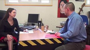 HR Director Gets Fucked on Her Desk !