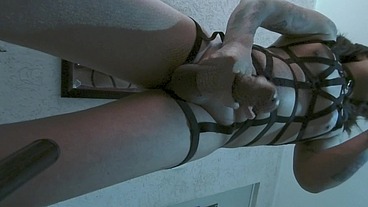 Beauty ts wank her cock in slow motion