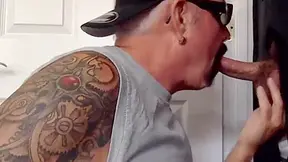 Mature Gay Swallowing Cum After Long Sucking