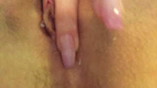 Dripping wet college babe fingering her juicy pussy