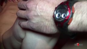 Very skinny young blonde girl creampie gangbang