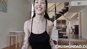 Petite Harlowe Blue Squirts on Cock POV