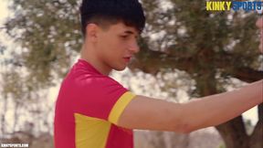 Football twinks player bareback and feet fetish bdsm outdoor