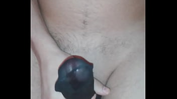 Cum in black nylon Sock