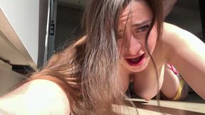 I Was so Horny! so He Fucked Me in the Kitchen!
