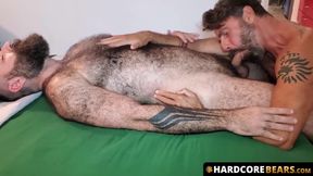 Bearded Alete Desco fucked bareback after horny blowjob deeply