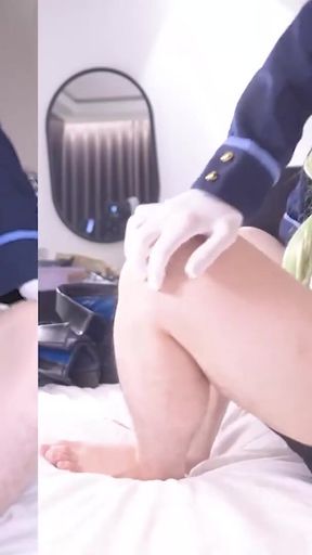 Jaw-dropping moment from "Blue Archive Shupogaki Hikari Cosplay Fuck, Hentai Shemale Cosplayer, Asian Femboy trans 6"