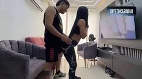 Fitness instructor uses husband's absence to pound me rock hard and give me his milk - molten gonzo porn!